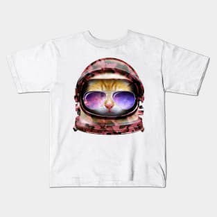 Kitty in Space Red Camo Edition Kids T-Shirt